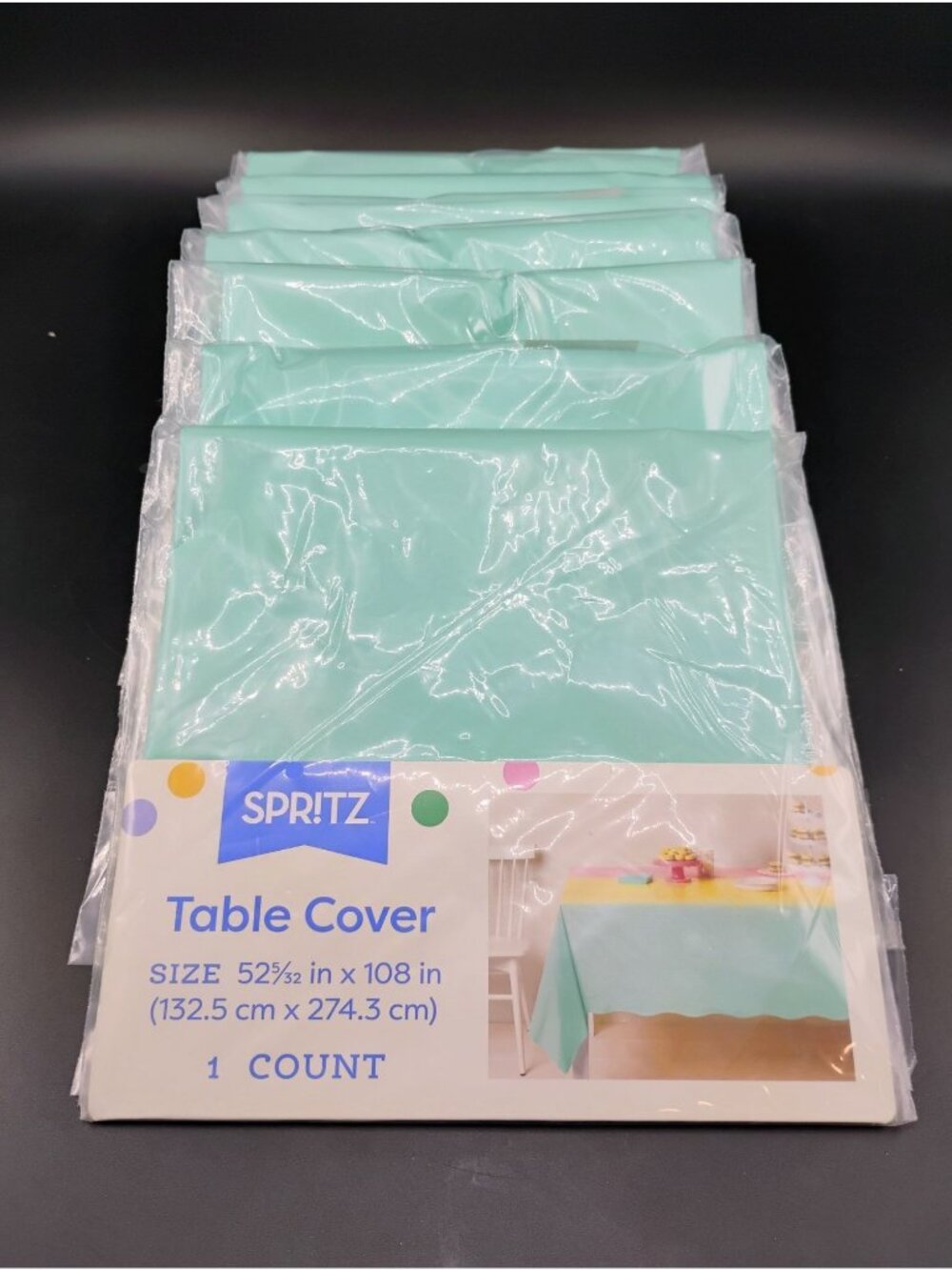 Spritz Mint Green Plastic Table Covers Party Decoration Pack Of 10